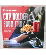 Firestone Car Cup Holder Tray Table For Eating With Cell Phone Slot/Stand - $278.56 MXN