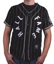 Hall Of Fame Black House Wool Blend Knit Button Up Baseball Jersey Shirt - $1,387.13 MXN