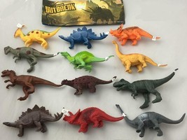 12 Assorted Play 7 Inch Dinosaurs Prehistoric Toy Dinosaur Plastic Pvc Novelty - £9.64 GBP