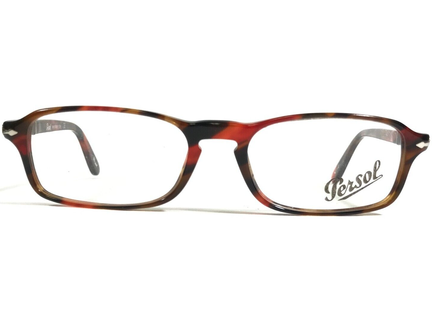 Persol 3035-V 975 Eyeglasses Frames Red Brown Horn Striped Rectangular 5... - $89.09