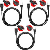 5Core Premium Extension Cord AC 2 Prong Power Cord Cable 6 foot 3 Pieces - $22.50