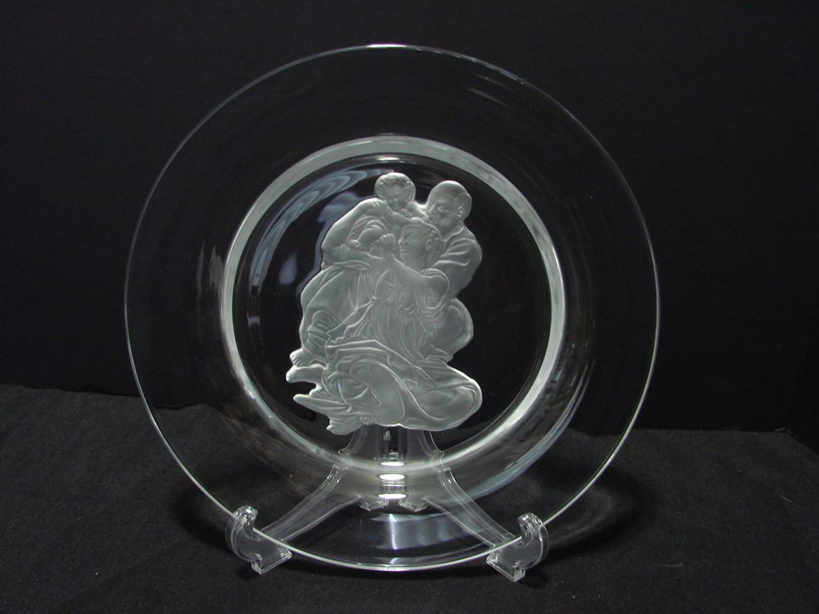 DANBURY MINT Crystal Collector Plate "Holy Family" by Michelangelo  - $11.99