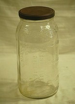 Clear Glass Embossed Vlasic Farms Pickle Jug Jar w Lid 80 oz Est 1942 Ma... - £31.60 GBP