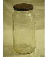 Clear Glass Embossed Vlasic Farms Pickle Jug Jar w Lid 80 oz Est 1942 Ma... - £31.15 GBP