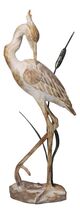 Nautical Marine Majestic Heron by Reed Distressed Faux Wood Finish Sculp... - $89.99