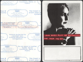 Joan Baez OTTO Cloth Backstage Pass from the Play Me Backwards Tour. - £6.80 GBP