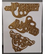 Metal Die Cut Emboss Stencils Thank You Get Well Decorative Emblem Crafting - $18.53