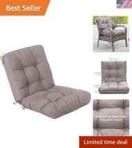 Overstuffed Tan/Grey Outdoor Chair Cushion - Perfect for Summer Relaxation - $1,064.87 MXN