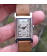 Vintage WWII era German Rectangular Tank Watch Stainless Steel 1940’s We... - $2,073.46 MXN
