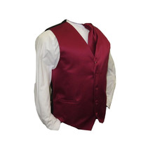 Mens Q Brand Formal Vest Tie Hankie after Six 10 Assorted Satin Burgundy new image 3