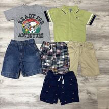 Clothes Lot Boys 3T 6pc Retro Polo Madras Shorts Peanuts T Shirt Chinos ... - $31.66