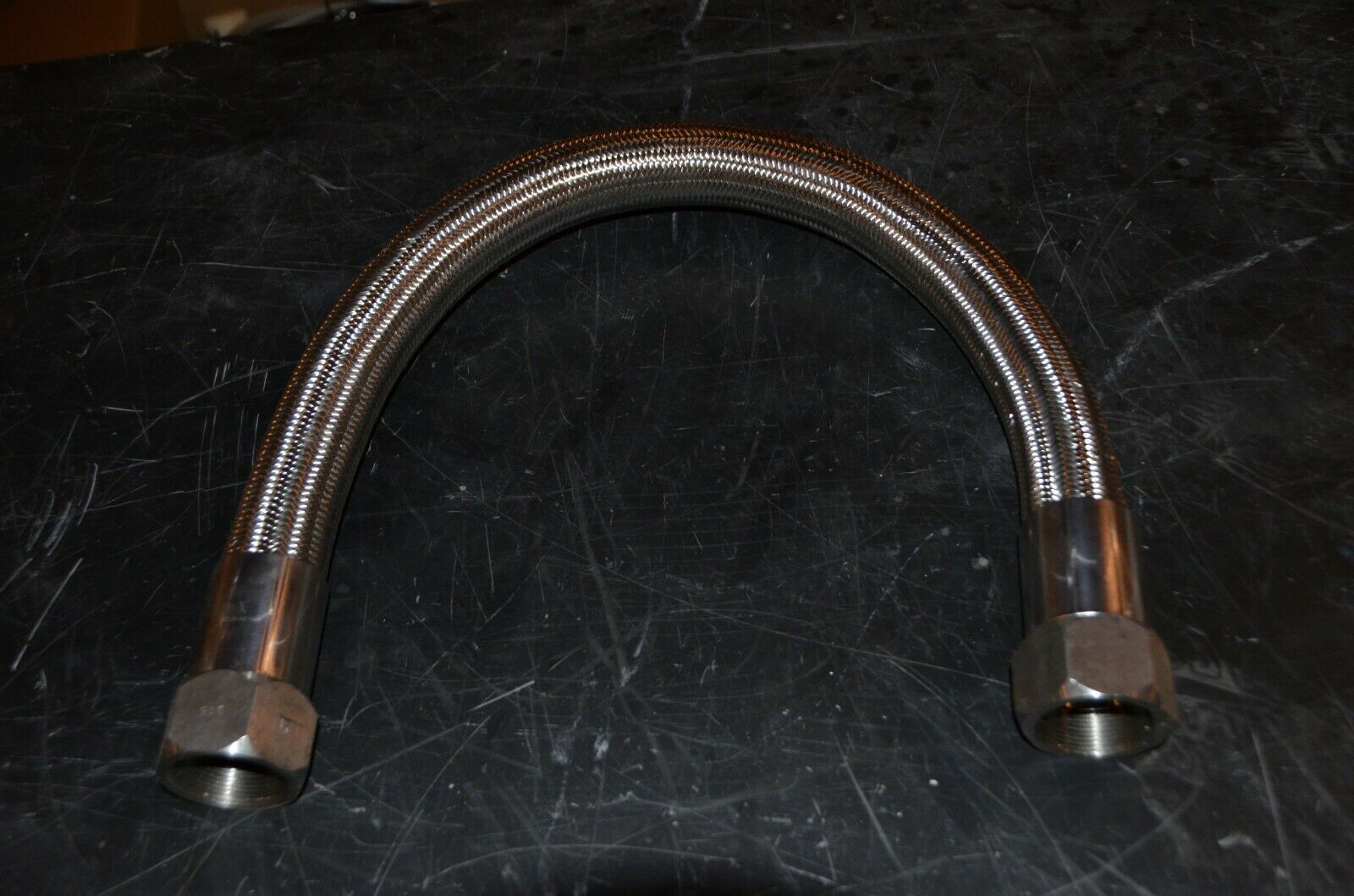 36&quot; Stainless Steel Braided Hose 1-7/8&quot; Thread 2-1/4&quot; Nut - $94.05