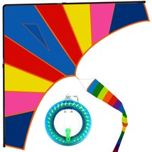 63”x 86.5&quot; Large Colorful Delta Kites for Kids and Beginners Outdoor Games Easy  - £35.37 GBP