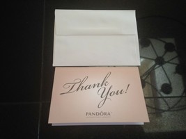 Pandora Charm Authentic 5 Pink Thank You Notes &amp; 5 envelopes unavailable public - £7.70 GBP