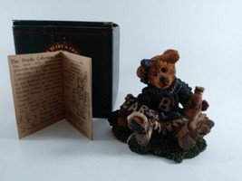 Boyds Bear figurine-&quot;Bailey the Cheerleader &quot;( 3.5&quot;x3.5&quot;) W/ Box&amp;Certificate - £7.71 GBP