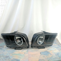 Fits 2005-2009 Ford Mustang Pair LH RH Black Housing Clear Lens LED Head... - £45.00 GBP