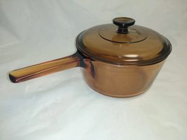 Visions V-2.5-B 2.5 Liter Amber Sauce Pan with Lid (Made In France) - $86.00