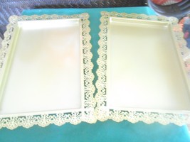 New....Great Gold Metal Set Of 2 Serving Trays 14&quot; X 10.5&#39; - £12.20 GBP