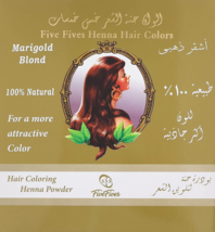 Five Fives Natural Henna Hair Color, Marigold Blond - 100 gm - £31.10 GBP