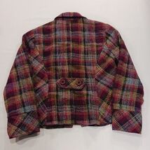 Christopher & Banks Petite Women's Multicolor 5-Button Flannel Blazer Jacket P/S image 2