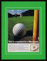 1993 Macanudo Cigars / Golf Framed 11x14 ORIGINAL Vintage Advertisement - $34.64