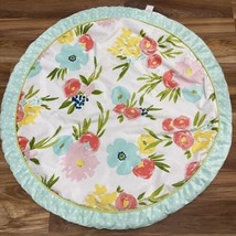 Cloud Island Floral Round Play Mat Mint Green Pink New Without Tags 33” - £18.62 GBP
