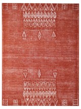 New Limited Edition Rust Color 8&#39;x10&#39; ft Handmade Tufted 100% Woolen Area Rugs - £393.46 GBP