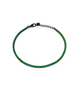 Fronay 6.5 in. Sterling Silver Mini Ambition Green CZ Tennis Bracelet - ... - €40,87 EUR