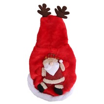 Pet Christmas Clothes Santa Claus Reindeer Antlers Costume Winter Outfit New Yea - £12.64 GBP