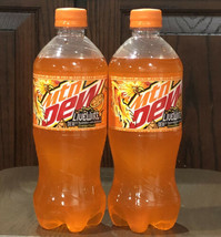 Mountain Dew Live Wire Sparked Orange 20oz Lot Of 2 Brand New Collectible - £39.52 GBP