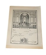 Antique 1887 Christian Baptismal Certificate Blank Baptism Religious Wal... - $67.59