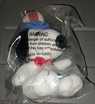 New/Sealed 6.5&quot; MetLife Patriotic Hat Snoopy Plush Stuffed Animal Uncle Sam USA - £4.05 GBP