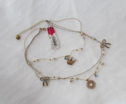 Betsey Johnson Necklace Ice Princess Tiara Crown NEW - £29.96 GBP