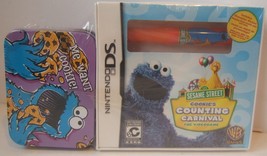 Cookie&#39;s Counting Carnival Sesame Street Nintendo DS Game w/ Cookie Monster Tin - £15.17 GBP