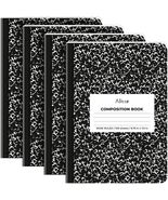 Alitte Composition Notebooks 4-Pack Wide Ruled 9.75x7.5 Black Marble - €12,69 EUR
