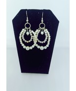 Silver and pearl Fashion earrings - $10.25