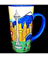 Seattle Grande 3D Puff Coffee Mug Space Needle Mount Rainier Pike Place ... - £19.74 GBP