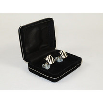 Men J.Valintin Cufflinks by Vitorofolo for French Cuff Shirt V29-10 Silver White image 4