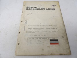1969 Suzuki AC100 Scrambler Parts Catalog. - $225.18 MXN