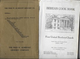 1900&#39;s Vintage Berean Cookbook First United Brethren Church Akron, OH - $145.63 MXN