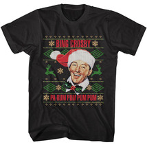 Bing Crosby Tacky Christmas Sweater Men&#39;s T Shirt Pa-rum-pum-pum Xmas Si... - £21.06 GBP+