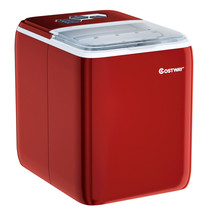Portable Countertop Ice Maker Machine Self-Clean Cooler w/Scoop 44Lbs/24H Red - £166.45 GBP
