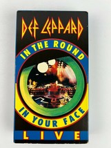 Def Leppard LIVE: IN THE ROUND, IN YOUR FACE VHS Video Tape - £6.99 GBP