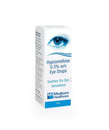 Hypromellose 0.3% Eye Drops Artificial Tears For Dry Eyes 10ml x 6 - $201.20 MXN