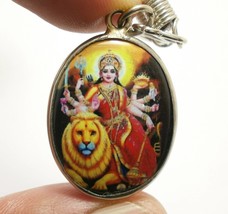 Durga Uma Devi Parvati Hindu Goddess real bless rare amulet pendant with rope ne - £25.35 GBP