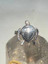 Sea Turtle ring turtle moves band sterling silver women girls size 8.75 - £46.69 GBP