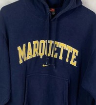 Vintage Nike Hoodie Embroidered Swoosh Sweatshirt Marquette Men’s Small - $49.99