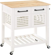 Osp Home Furnishings Stafford Kitchen Cart With Towel Bar, 2 Deep Utensil - $245.98