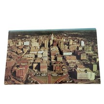 Downtown Dallas Texas Aerial View Central Expressway Old Car Skyscraper Postcard - £3.11 GBP