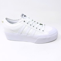 Adidas Originals Nizza Platform Triple White Womens Casual Shoes FV5322 - £54.78 GBP